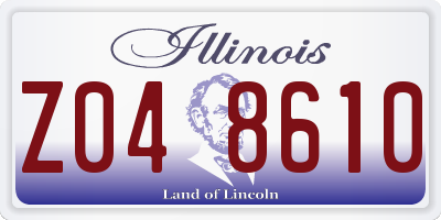IL license plate Z048610
