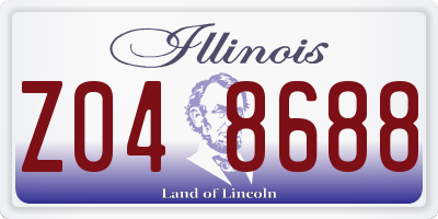 IL license plate Z048688