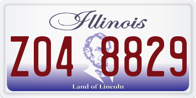 IL license plate Z048829
