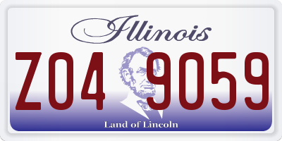 IL license plate Z049059