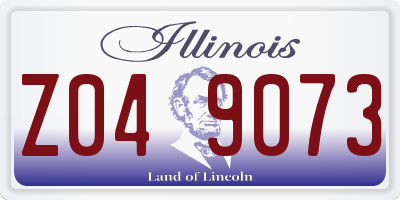 IL license plate Z049073