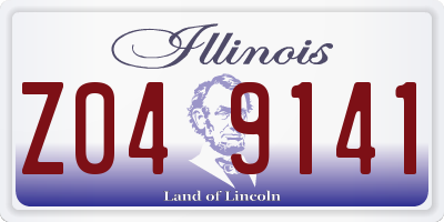 IL license plate Z049141