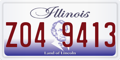 IL license plate Z049413