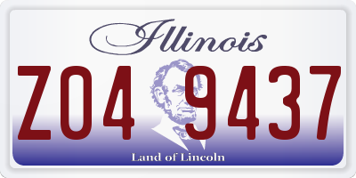IL license plate Z049437