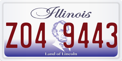 IL license plate Z049443
