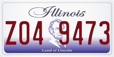 IL license plate Z049473