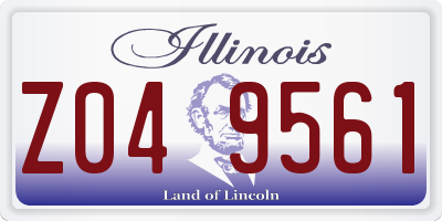 IL license plate Z049561