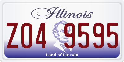 IL license plate Z049595