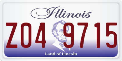 IL license plate Z049715