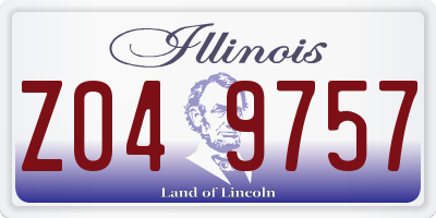 IL license plate Z049757