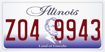 IL license plate Z049943