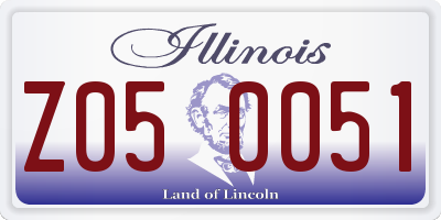 IL license plate Z050051