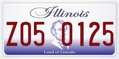 IL license plate Z050125
