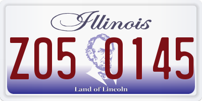 IL license plate Z050145