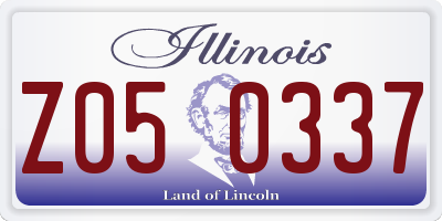 IL license plate Z050337