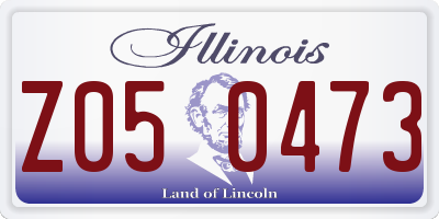 IL license plate Z050473