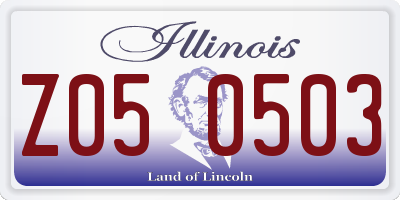 IL license plate Z050503