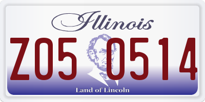 IL license plate Z050514