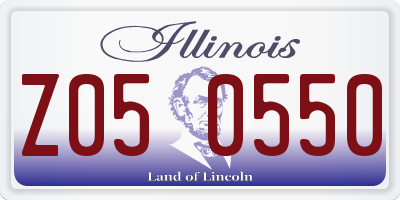 IL license plate Z050550