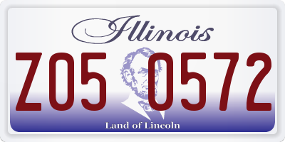 IL license plate Z050572