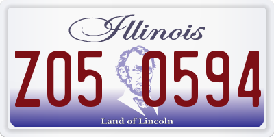 IL license plate Z050594