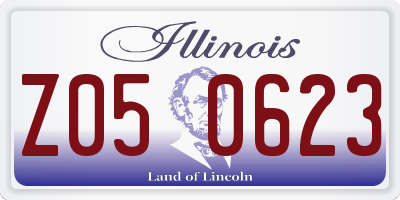 IL license plate Z050623