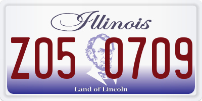 IL license plate Z050709