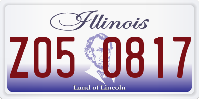 IL license plate Z050817