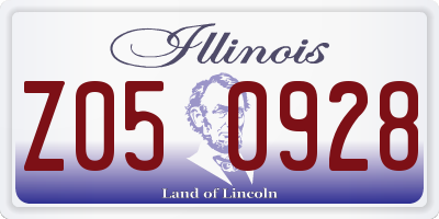 IL license plate Z050928