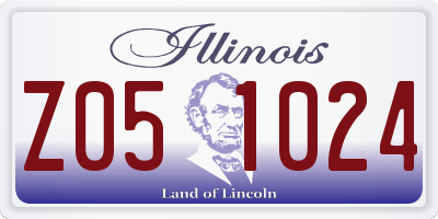 IL license plate Z051024