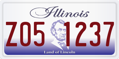 IL license plate Z051237
