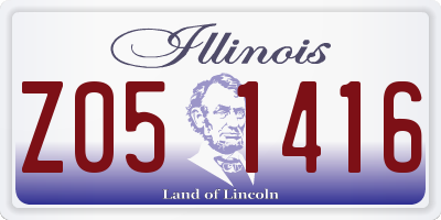 IL license plate Z051416