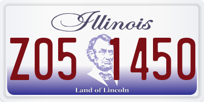 IL license plate Z051450