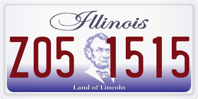 IL license plate Z051515