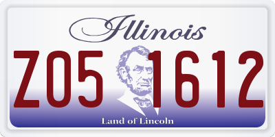IL license plate Z051612