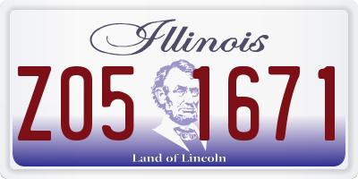 IL license plate Z051671