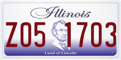 IL license plate Z051703