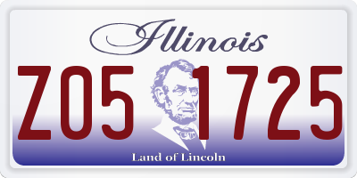 IL license plate Z051725