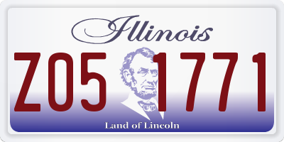 IL license plate Z051771