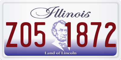 IL license plate Z051872