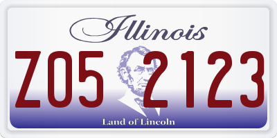 IL license plate Z052123