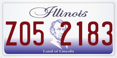 IL license plate Z052183