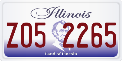 IL license plate Z052265