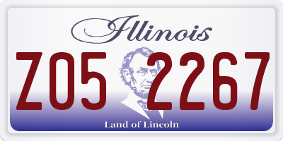 IL license plate Z052267