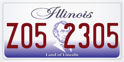 IL license plate Z052305