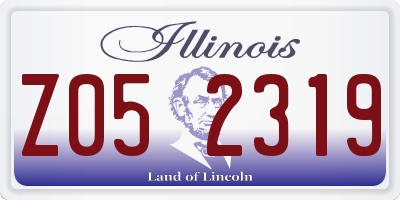 IL license plate Z052319