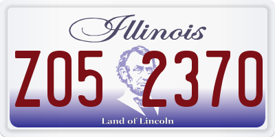 IL license plate Z052370