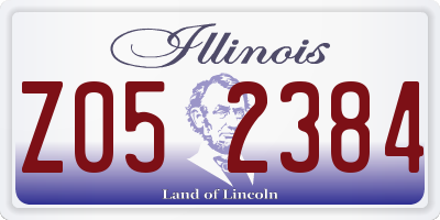 IL license plate Z052384