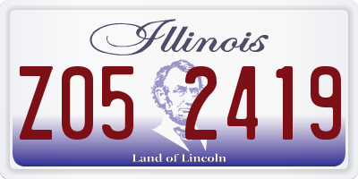IL license plate Z052419