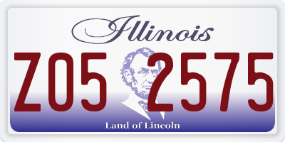 IL license plate Z052575